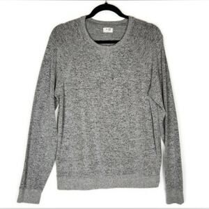 Me to We Sweater Womens Size Small Heathered Gray Lightweight Crew Neck